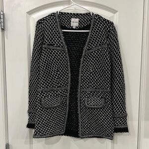 NIC+ZOE Black and White Tweed Jacket